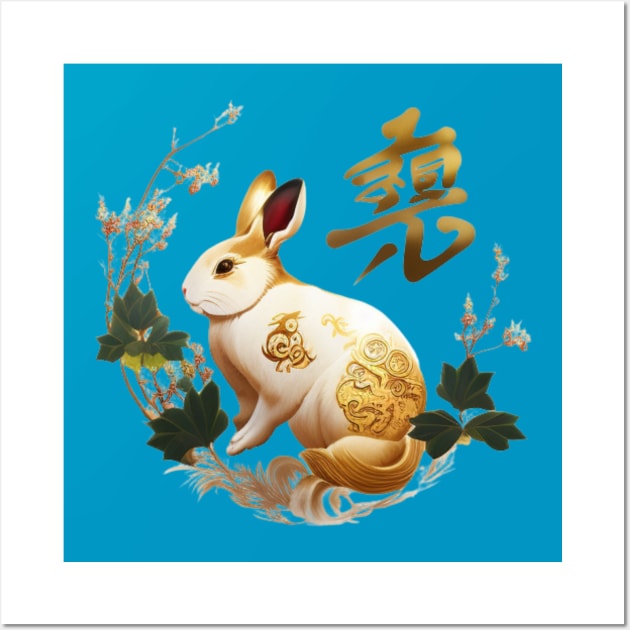 Chinese Year of the Rabbit New Year 2023 Wall Art by YuriArt